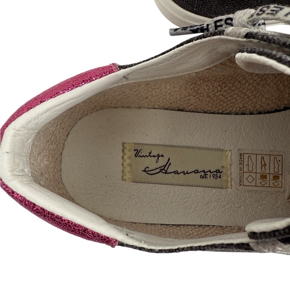 Vintage Havana Women’s Dark Gray and Pink Sneakers Size-8 EUC - Picture 7 of 11